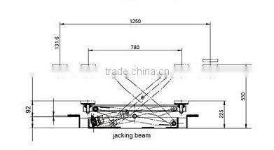 four post aligmnet lift with manual one side release