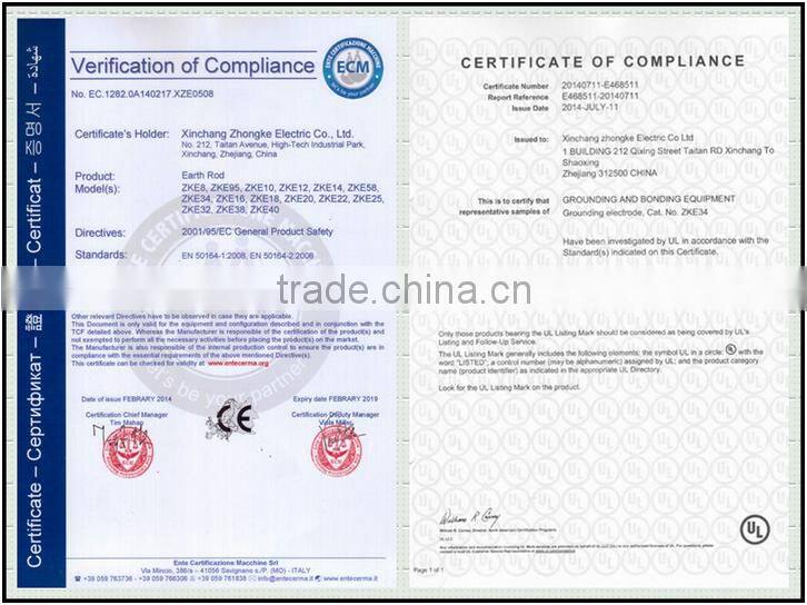 Copper earthing round wire, copper covered steel wires, copper clad steel wire