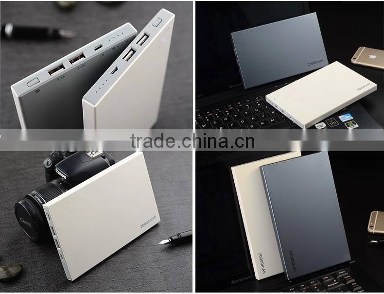 2016 Hot sale Ultra slim Portable power bank 20000mah for Smartphone