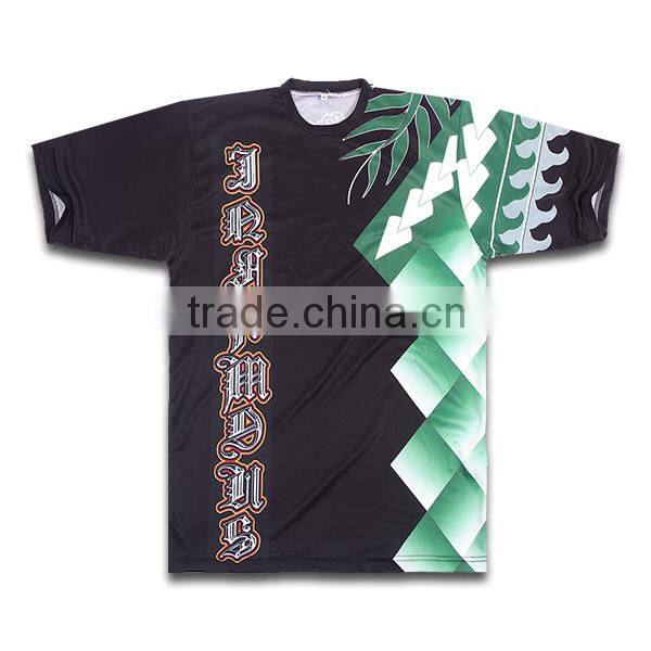 Wholesale china mens sports shooter round neck custom team sublimated tee