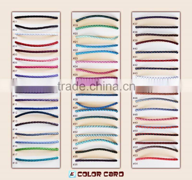 lead-free painting edges red leather cord 5mm