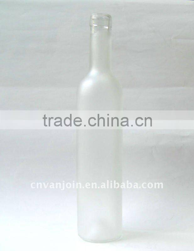 540ML Frosted Wine Glass Bottle with Sunken Bottom