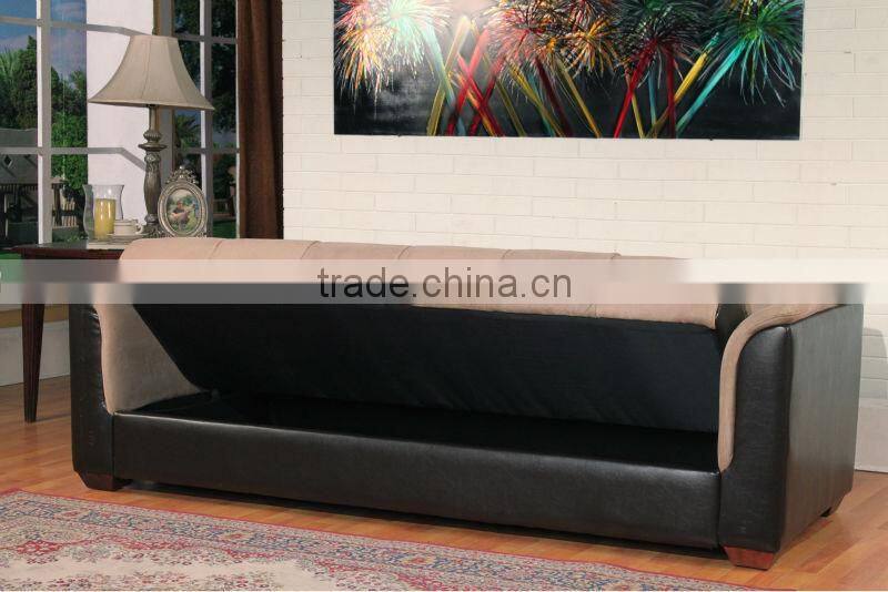 fabric+PU sofa cum bed HC1025