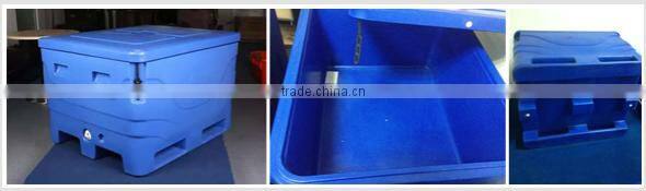 1000L Thermo Plastic Cooler Box, cooler box with PU insulated, fish cooler bins