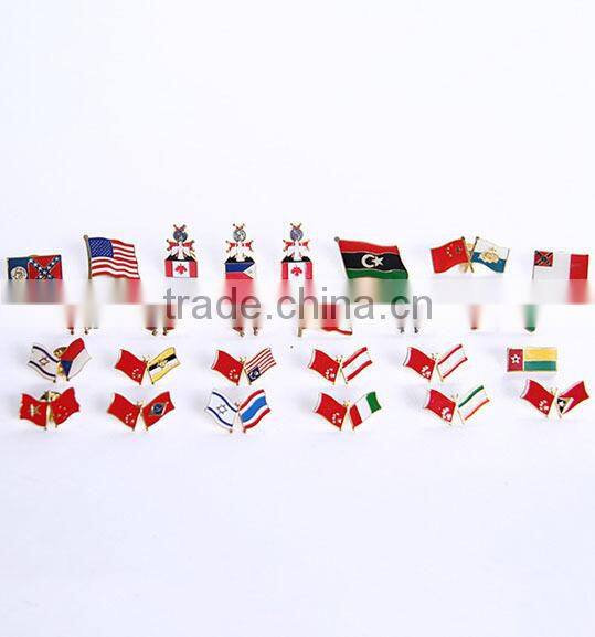 National Flag Badge Pin Badge Country Flag Lapel Pin Enamel Friendship Flag Pin with Epoxy