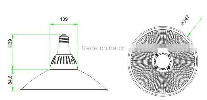 Lightweight E27/E40 LED Low Bay Light 30W