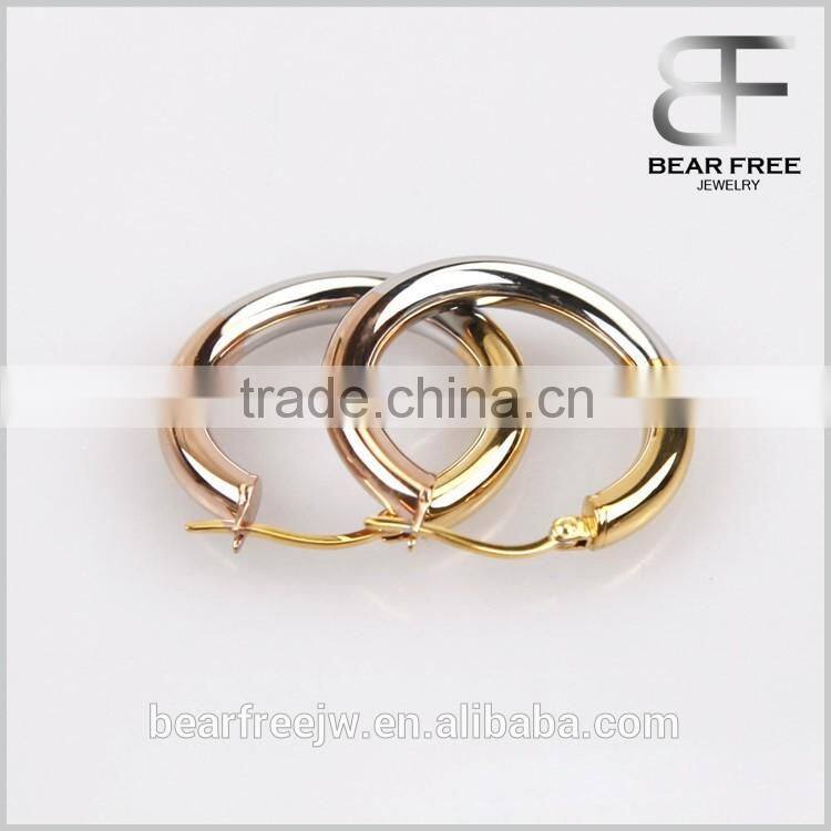 Factory Direct Price High Polished Stainless Steel Hoops Womens Mens Huggie Earrings