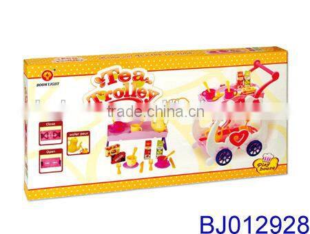 Fashion kid toy funny plastic shopping cart supermarket shopping trolley