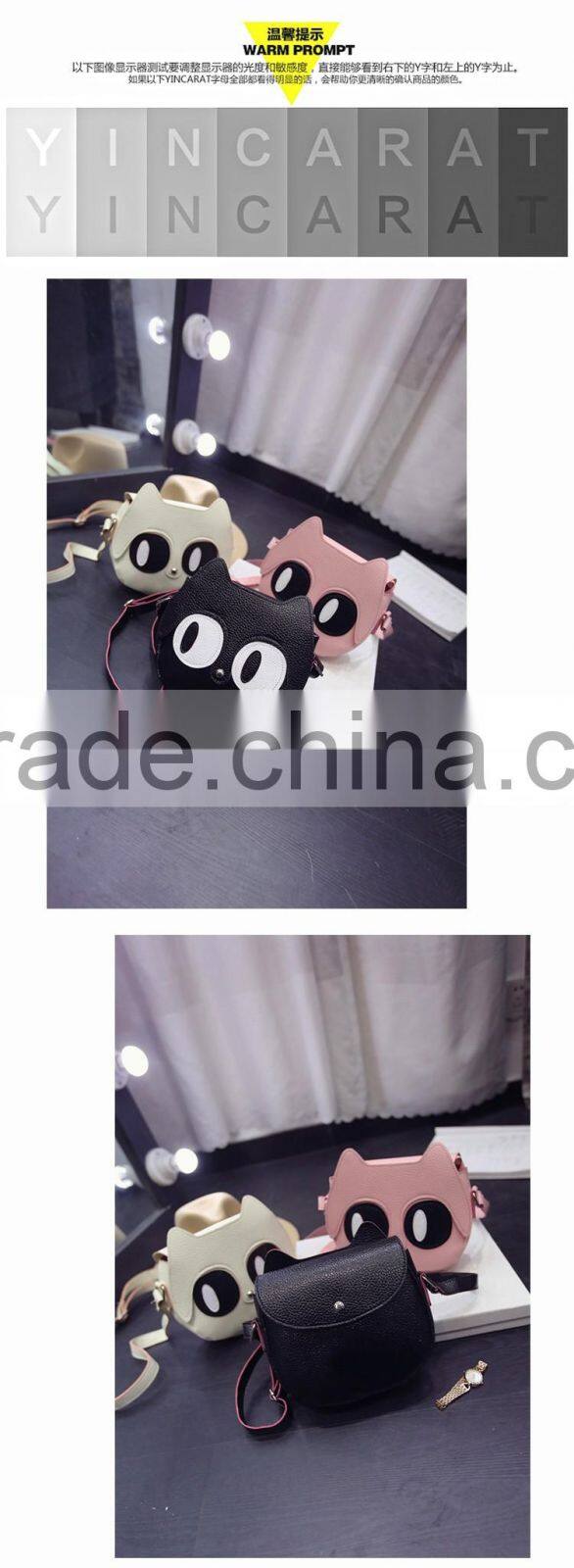 2016 new design coin wallet cute design change wallet big eye cat wallet