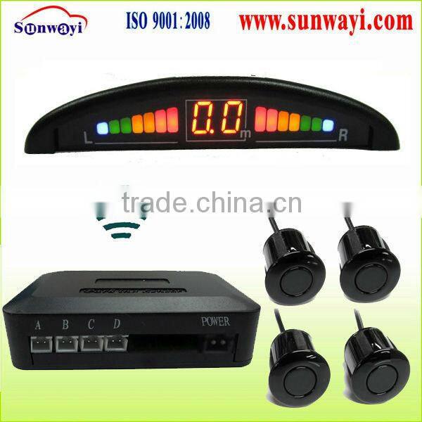WIRELESS Small crescent 3color numeral LED reverse parking sensor bibi alarm