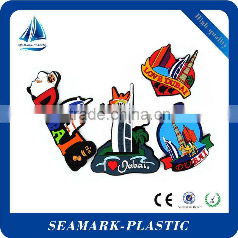 2016 high-quality promotinal custom soft rubber 3d pvc fridge magnet