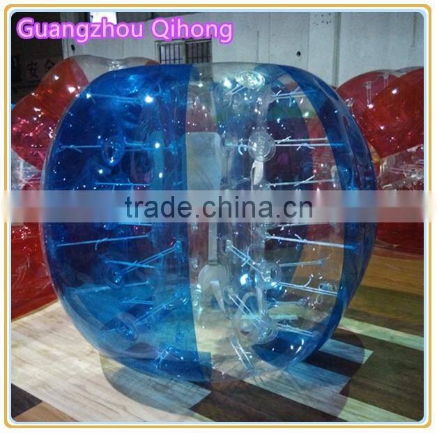 Commercial grade inflatable zorb soccer indoor, zorb soccer balls, human sized bumper ball