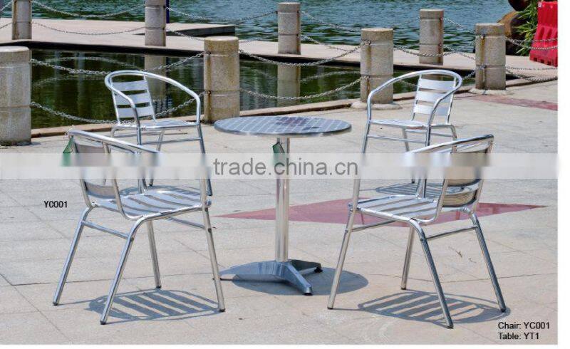 used cheap aluminum restaurant furniture set YC001/YT1