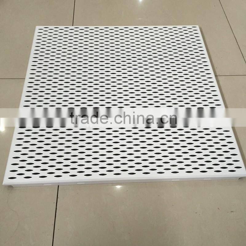 Soundabsorption 2x2 Leaf-shaped Perforated Aluminum 600x600 Strip False Ceiling For Building Construction Materials