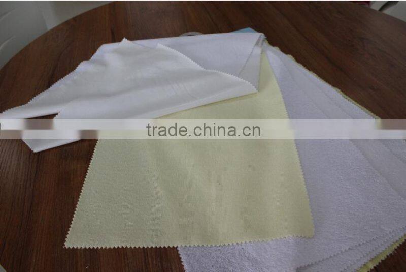 PU Laminated Waterproof Bleached Towelling Fabric(75%cotton25%polyester)