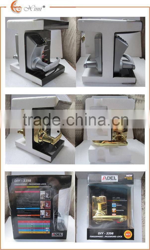 Good quality adel fingerprint lock with key and battery 120 users fingerprint door lock fingerrpint access control system