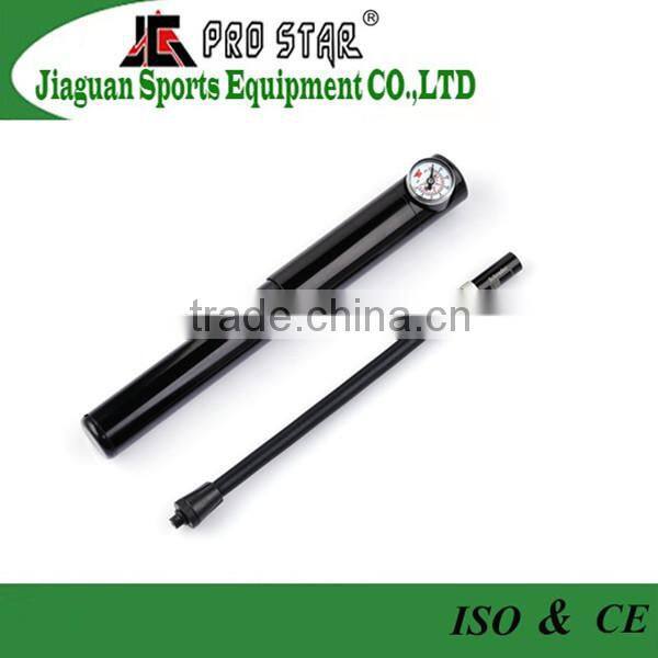 aluminum bicycle high pressure mini pump with gauge and hose