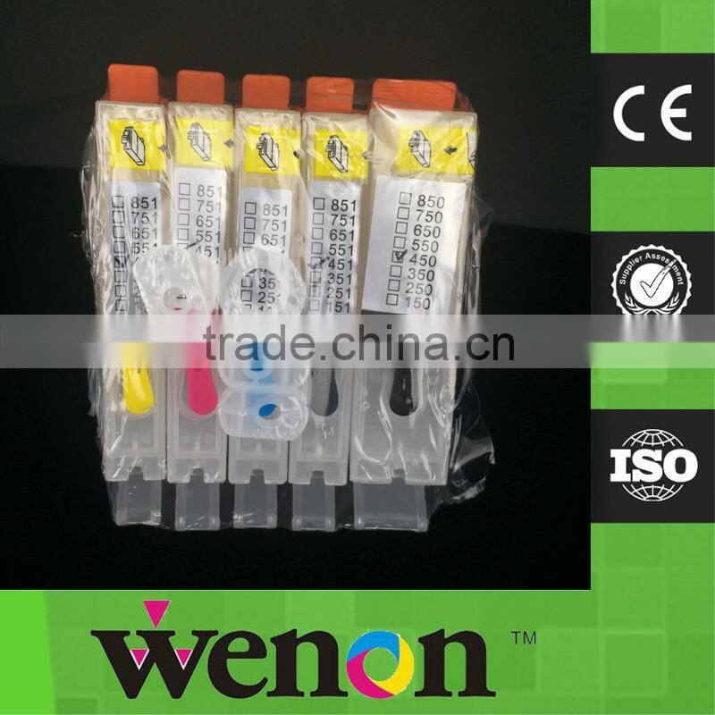 6 Color PGI-570 CLI-571 Refillable Cartridge With Chip For Canon PIXMA MG7750 MG7751 MG7752 MG7753 Inkjet Printer