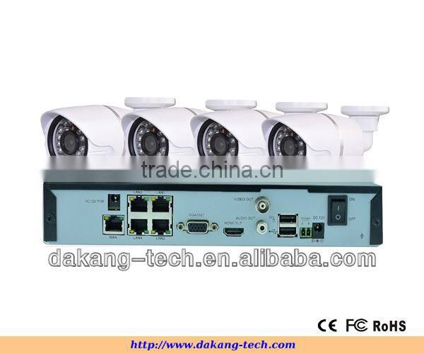 4ch POE nvr kit,build in 4ch POE Switch,IP Camera and P2P NVR, H.264 POE NVR Kit,960P/720P camera dvr kit POE NVR Kit