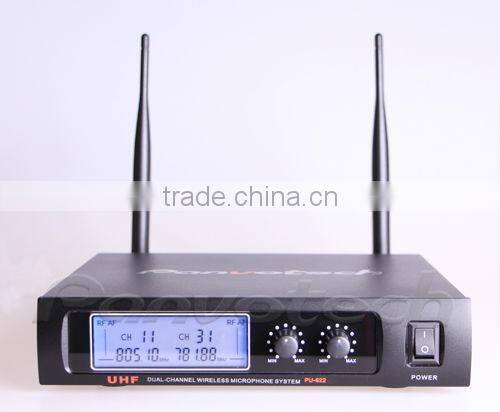 Panvotech dual channel professional wireless microphone