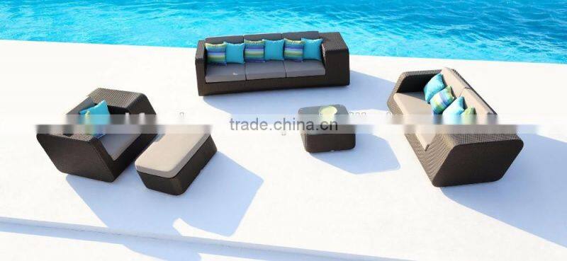 Garden sofa set furniture - Poly Rattan sofa set (1.2mm thickness alu frame power coating hand woven no toxic)