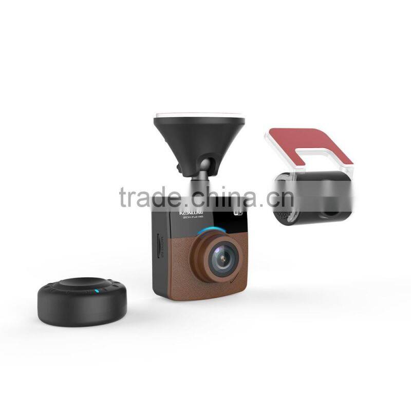 no Screen phone operated Dual Camera 1080p wireless remote control Car Blackbox DVR