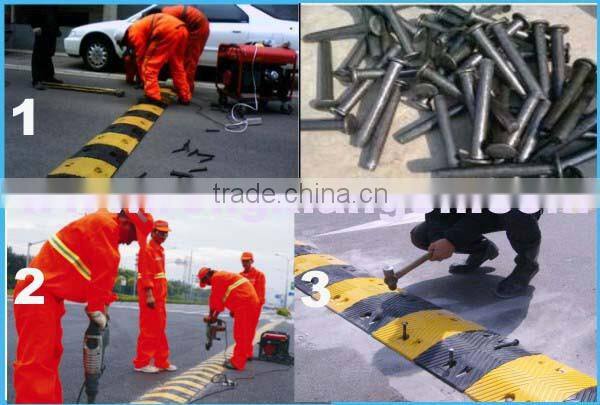 China Wholesale Portable Rubber Speed Bumps / Rubber Speed Hump / Road Speed Ramp