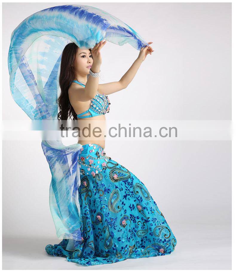 Wuchieal 3 Gradient Color Rayon Belly Dance Veils