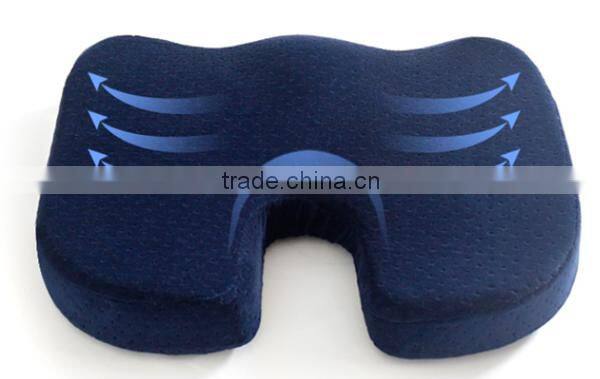 Hemorrhoid Orthopedic Comfort Coccyx Foam Seat Cushion -Navy Blue