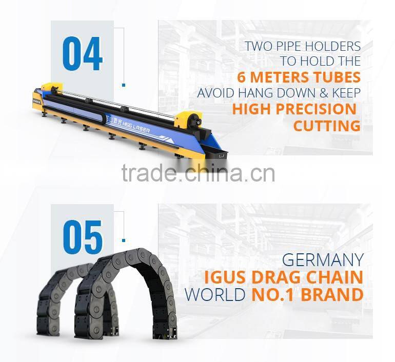 HSG 6M Fiber Laser Aluminum Tube Cutting Machine HS-M3015B-F60