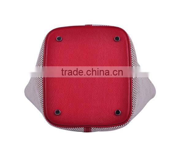 Summer lady canvas and leather Ladies handbags international brand