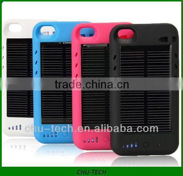 2400mAh solar charger case for iphone4/4s