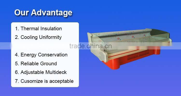 supermarket refrigerated freezer showcase display cabinet for meat and frozen food