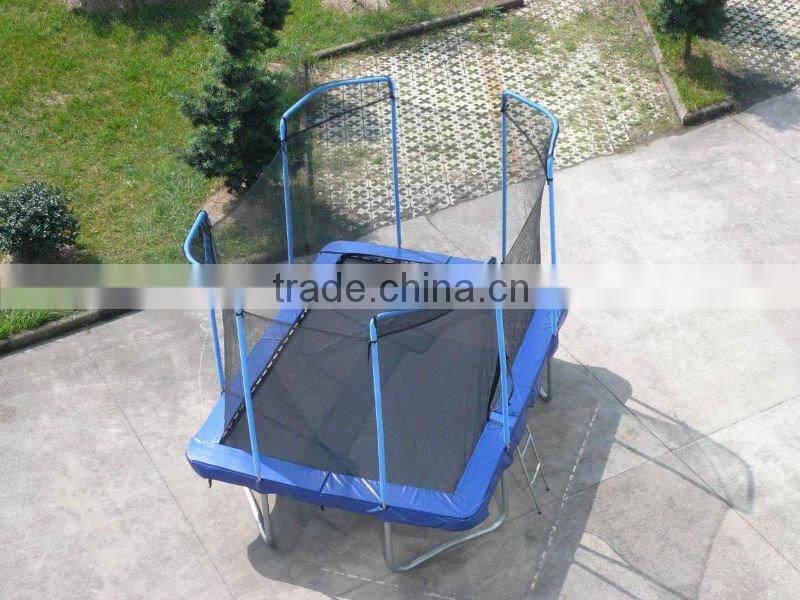 8*12FT Rectangle Trampoline with Safety Net for High Jump for Sale