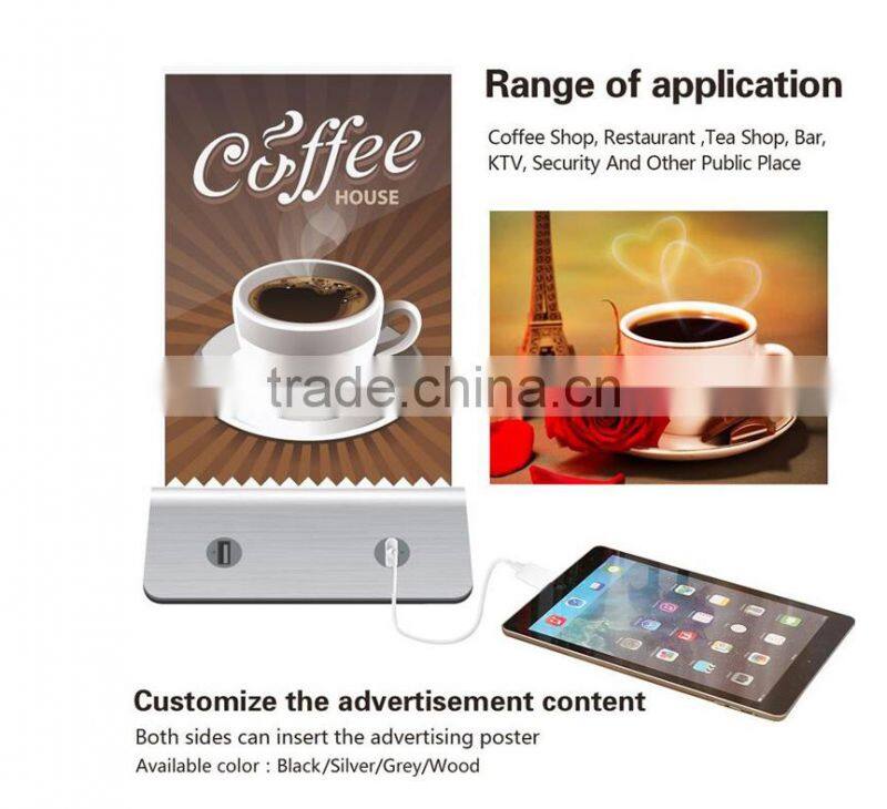 Customized menu power bank with your own logo real capacity for restaurant/coffee shop/bar