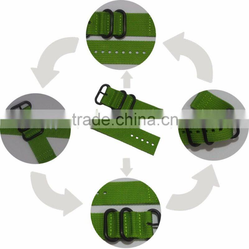 Two Piece PVD Black Zulu Quick Release Watch Band Extenders