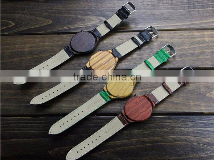 2016 new style eco-friendly quartz watch leather watch strap