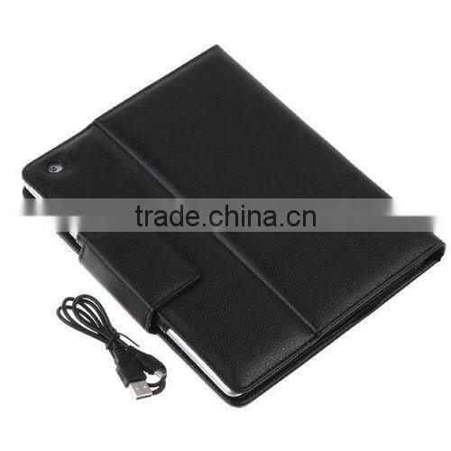 Flip leather cover wireless blue tooth keyboard for ipad 2/3/4