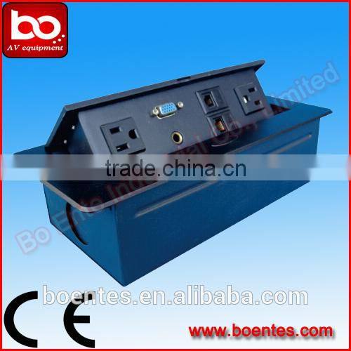 Office AV Socket for Desktop US Power Plug Socket/Tabletop US Power Plug with VGA/Network data Plug