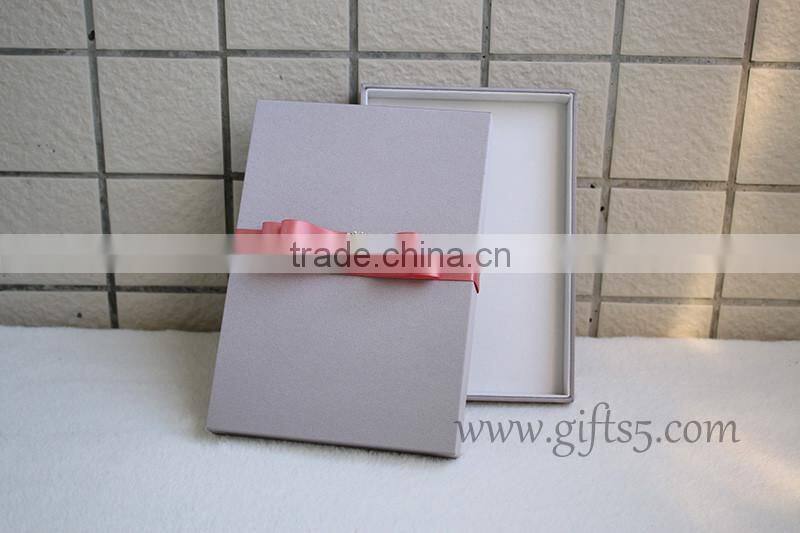 Custom handmade wedding invitation box with ribbon