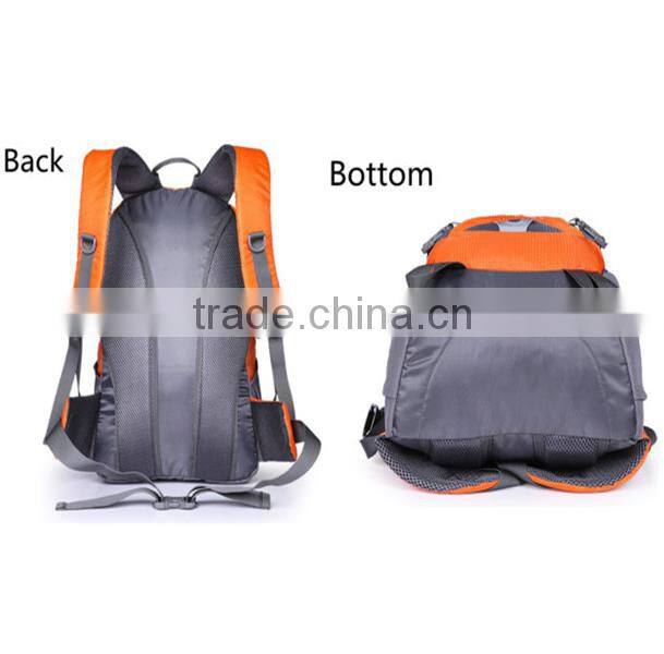 orange hiking backpack bag