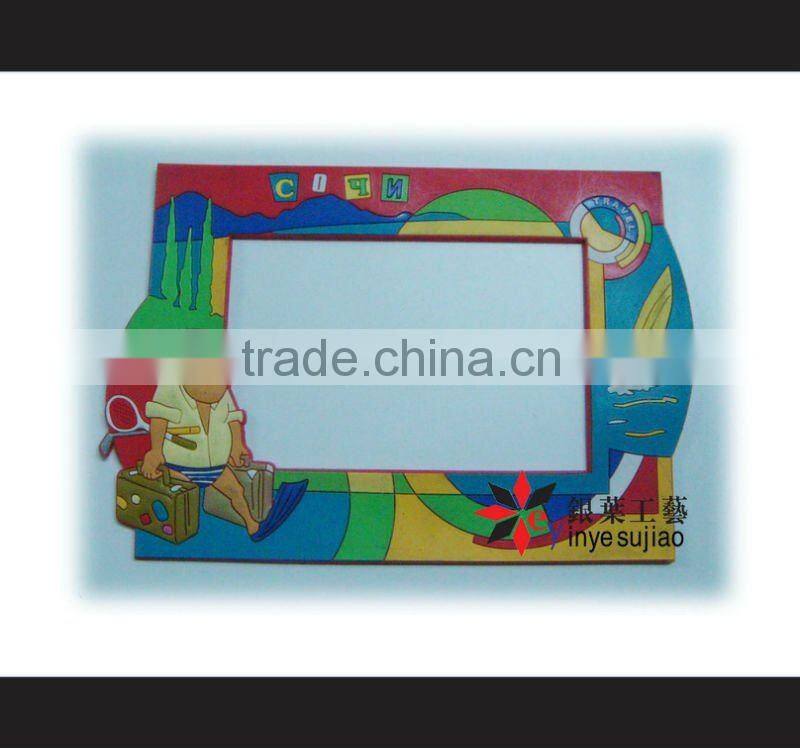 2011 flower design soft pvc Photo Frame for promotion