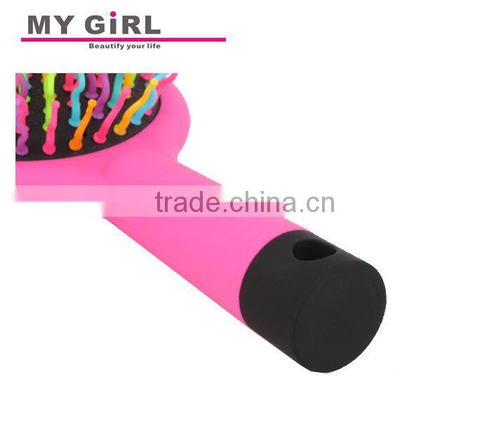 My girl Portable mirror Rainbow hairbrush top sale personalized nylon comb