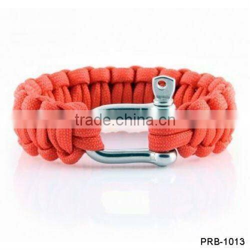 Wholesale Stainless steel Buckle Handmade Survival Bracelet PRB-1010