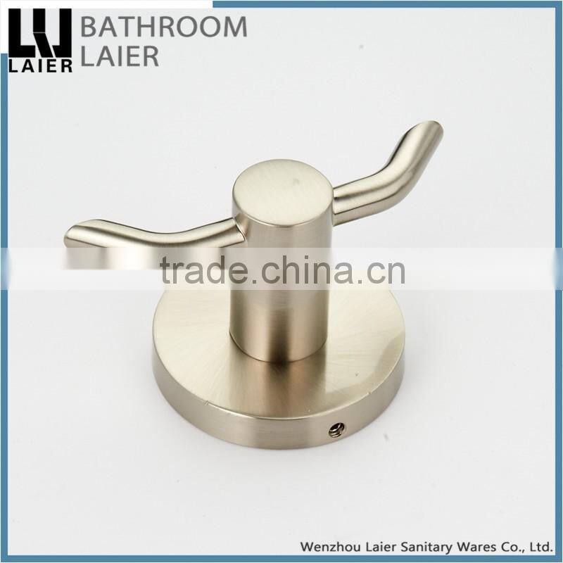 12835 new hot selling products nickel brushed bathroom design wall mount robe hook