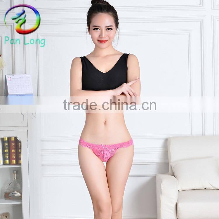 2015 sexy thong Women lace v-string tanga for young girls