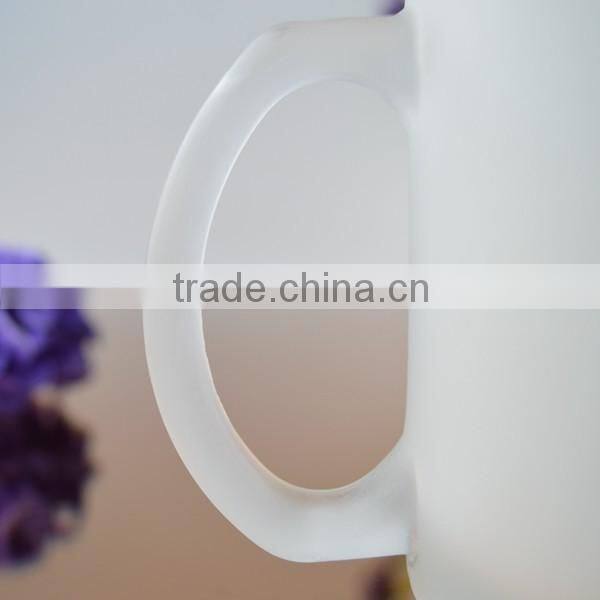 Warmness Christmas printing design frosted Christmas glass mug gift set from Bengbu Cattelan Glassware Factory