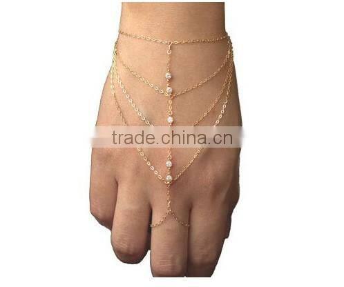 Bracelet with ring one finger fashion bracelet