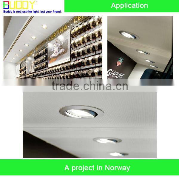 Popular design 15W COB LED Downlight Cutout 90mm with lens, No Adjustable