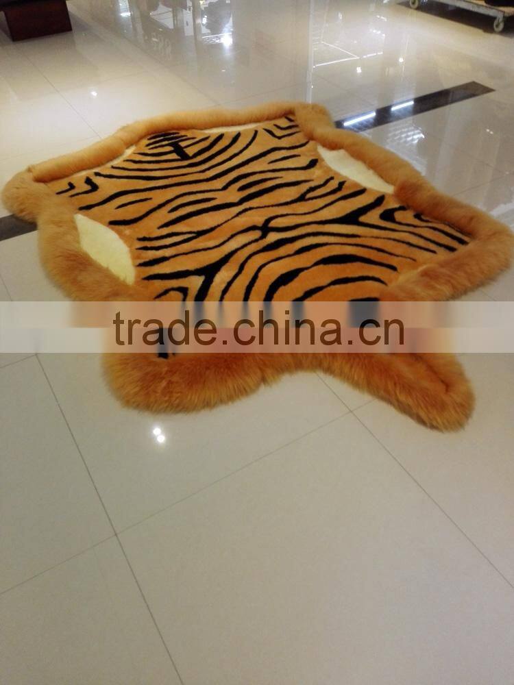 Real multed color faux fur blanket/wholesale blanket 2015